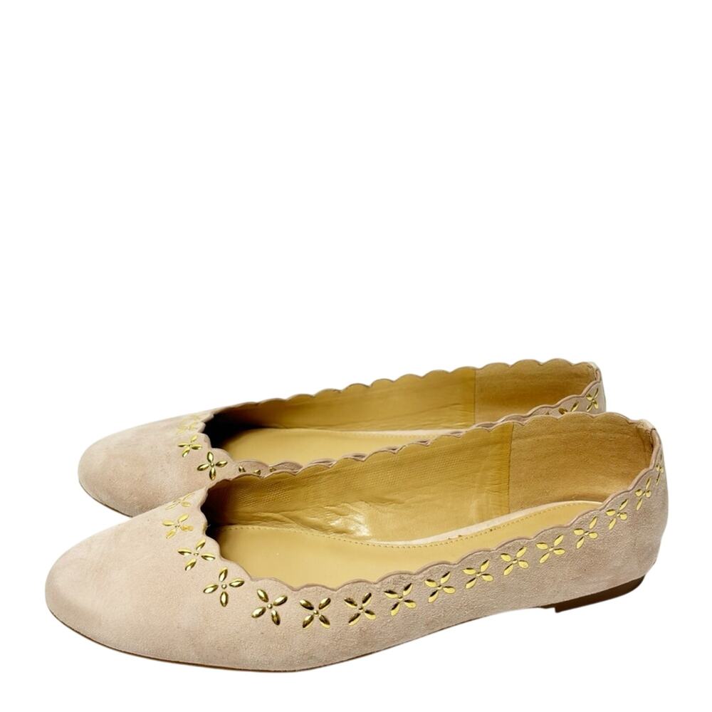 MICHAEL KORS PINK GOLD WOMEN SLIP ON FLATS SIZE 9 NO BOX